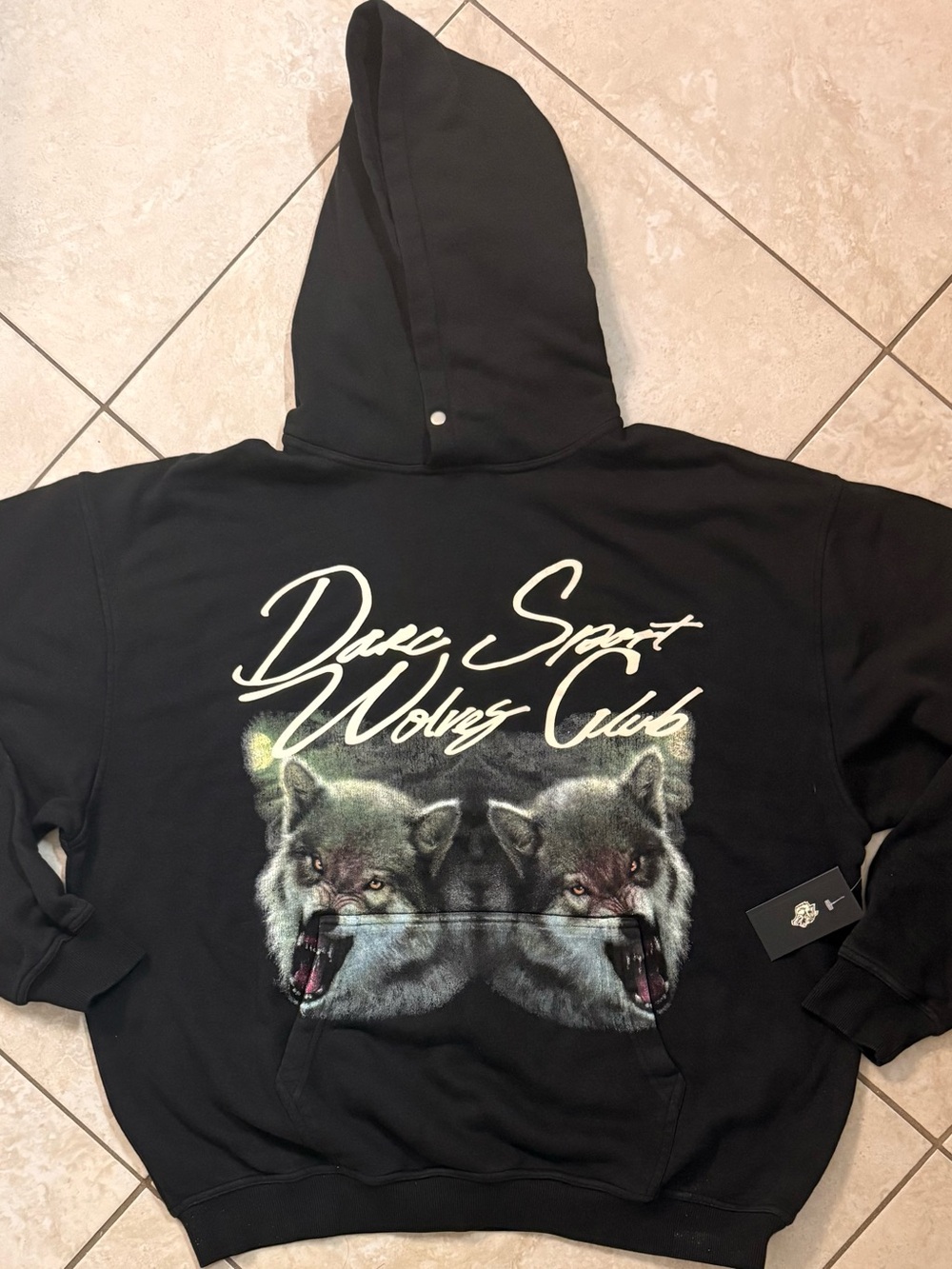 Darc Sport Wolves Club Black Pullover Hoodie Men XL